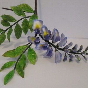 wisteria cake topper hand made gum paste sugar purple mauve image 4