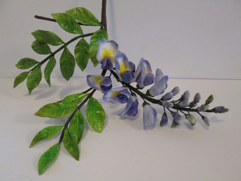 wisteria cake topper hand made gum paste sugar purple mauve image 4