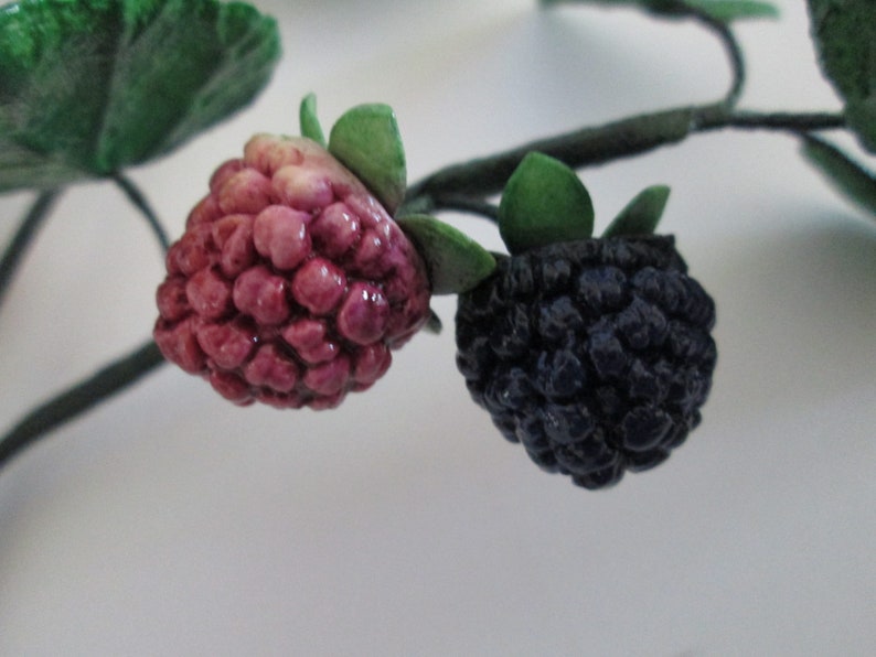 Realistic Raspberry Cake Toppers, Filler Flowers, Handmade Gumpaste ...