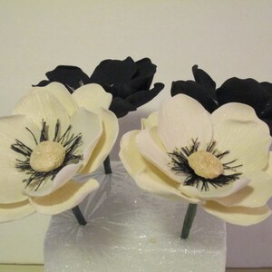 handmade Japanese Anemone sugar flowers cake topper wedding bridal edible gum paste image 5