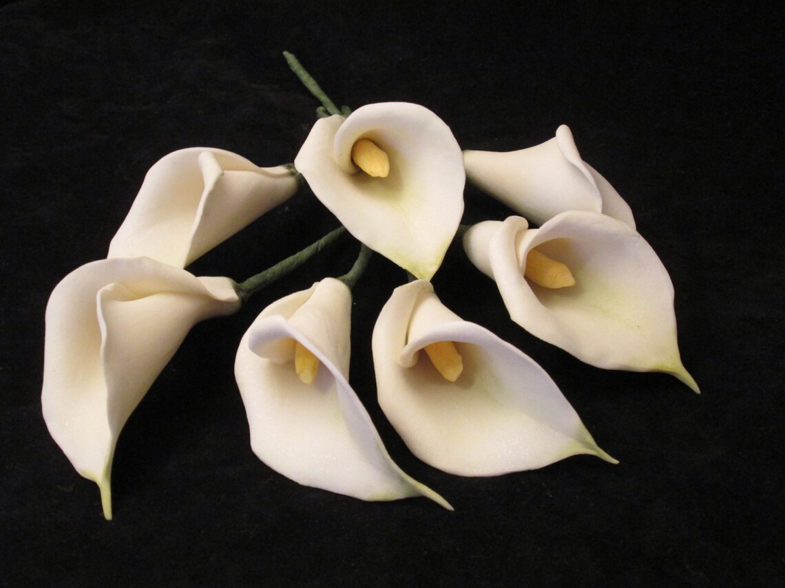 Handmade Calla Lilies Arum Sugar Flowers Gumpaste Edible Etsy