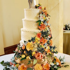 Realistic Sugar Flower Cake Toppers: Peony, Rose, Sweet Pea