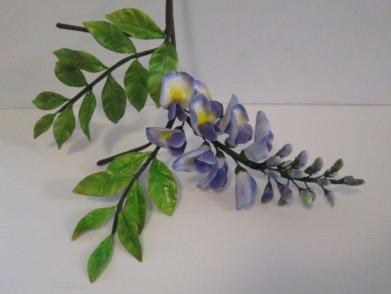 wisteria cake topper hand made gum paste sugar purple mauve image 7