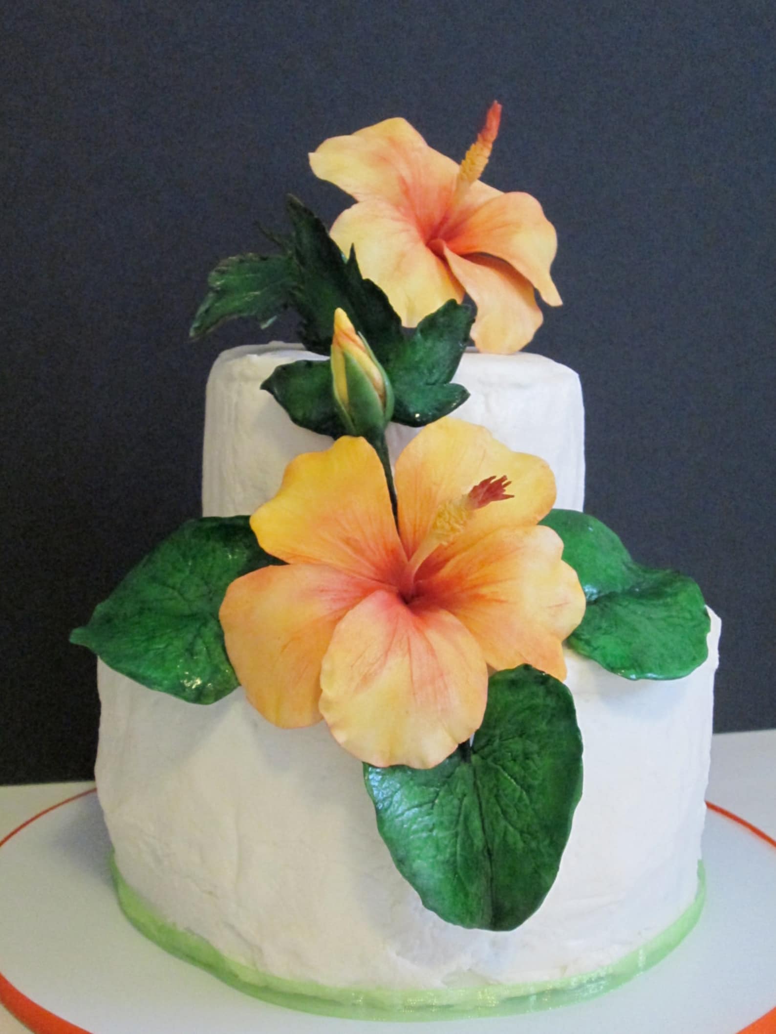 Handmade Sugar Flowers Hibiscus Cake Topper Edible Gum Paste Etsy