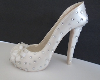 high heel shoe cake topper gum paste fondant sugar pump slingback edible bling heel stiletto