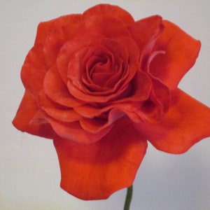 Cold porcelain rose, Air dry clay rose, Rose cake topper