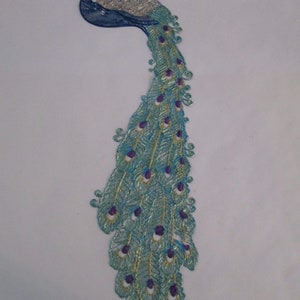 Hand Painted Edible Peacock Cake Lace: Bridal Wedding Cake Decoration