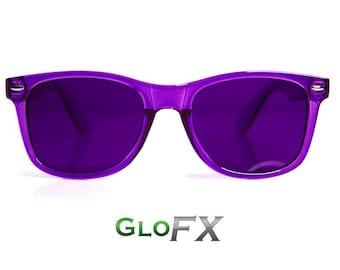 GloFX Violet Color Therapy Glasses Chromotherapy Glasses Enhance Feelings of Creativity & Inspiration Mood Glasses Chakra Healing