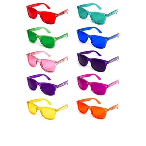 GloFX Color Therapy Glasses 10-Pack Chromatherapy Fashion Sunglasses Chakra Balance Optics Ultimate Frame Rave Eyewear