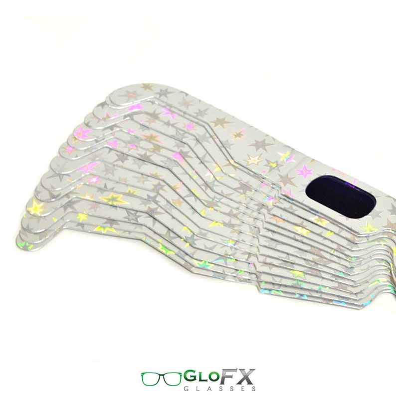GloFX 20 Pack Paper Cardboard Diffraction Glasses | 3D Rainbow Prism Galaxy Spiral Lens Effect | Perfect For Fireworks, Sunsets, Clubs, Concerts, Music Festivals EDM Rave Party