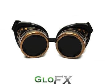 FIRSTLIKE Steam Punk Goggles Retro Punk Glasses Steam Punk Glasses Interchangeable Lenses DIY FL-MG002+MG004-BB1 FIRSTLIKE Steam Punk Goggles Retro Punk Glasses Steam Punk Glasses Interchangeable Lenses DIY FL-MG002+MG004-BB1