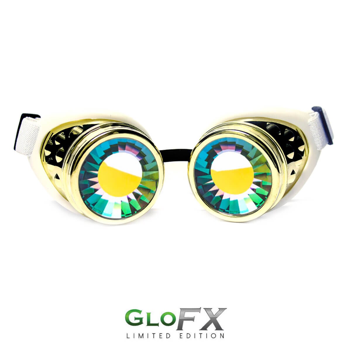 GloFX Royal Gold Kaleidoscope Goggles Rubber Etsy