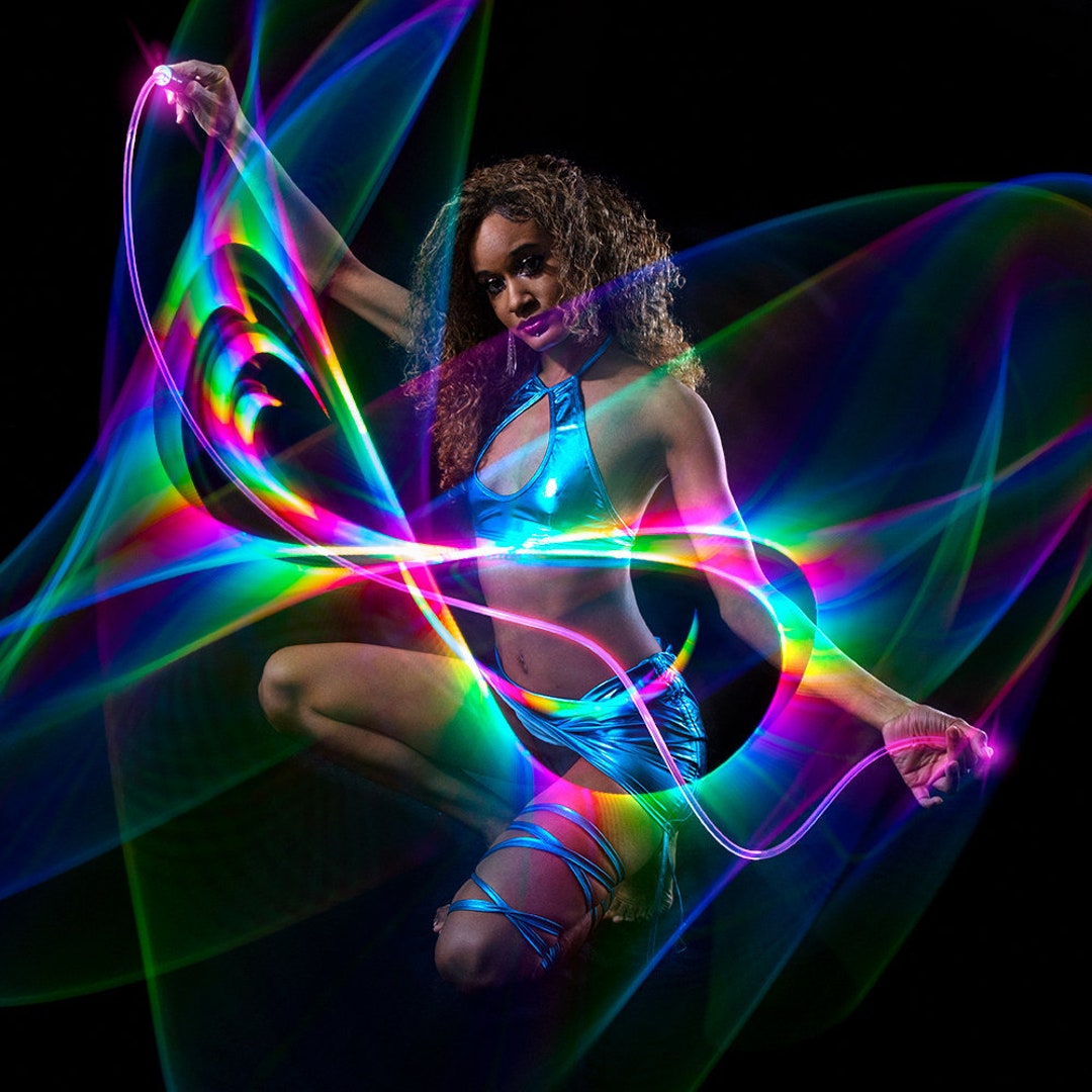 Multi Color LED Fiber Optic Light Up Whip