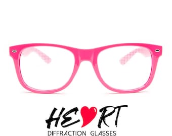 GloFX Heart Effect Diffraction Glasses - Pink - See Hearts! - Special Effect Rave EDM Festival Light Eyewear …