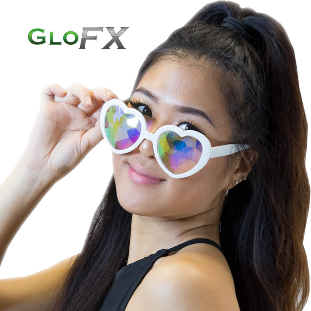 GloFX Gafas de caleidoscopio | Gafas de difracción ligeras de cristal Edm  Festival | 2 unidades de gafas rave, Multi colorido