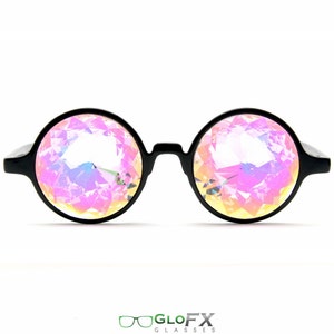 GloFX Kaleidoscope Glasses Goggles Rainbow Laser Cut Glass Crystals Rainbow Rave Eye Wear Light Diffraction edm image 1