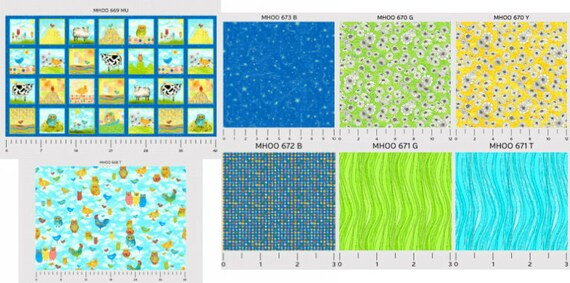 Moos and Hoos Yellow with white flowers by Ingrid Blixt for PB Textiles-1 yard