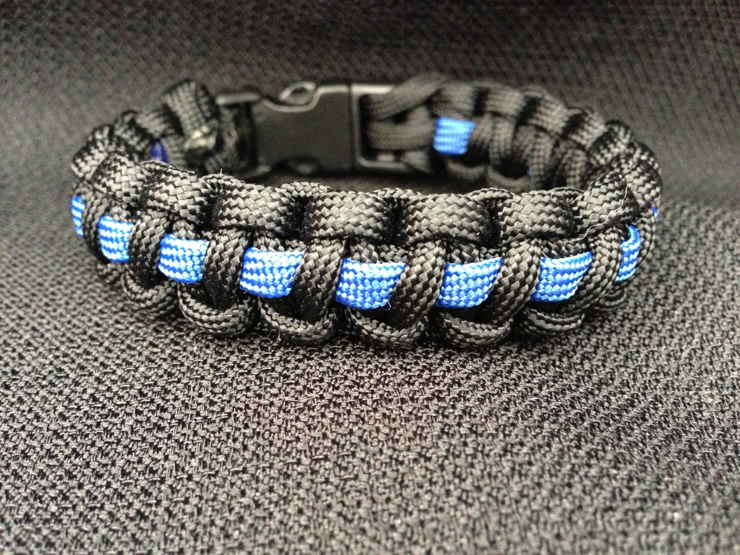 Amazon.com: ciqa Survival paracord bracelet Police Thin Blue Line Size 6.5