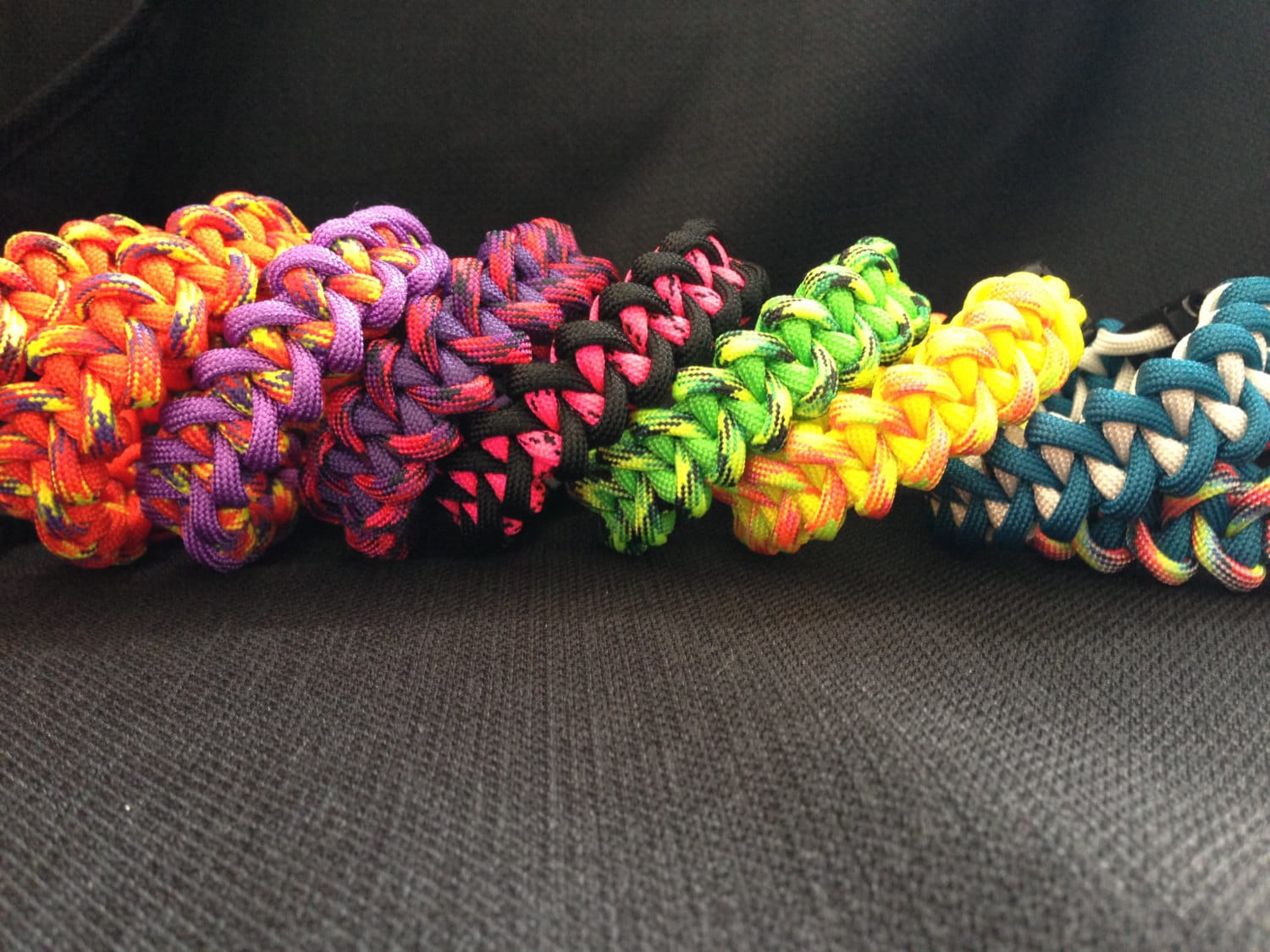 Customizable Survival 550 Paracord Bracelet in the Piranha Weave (your choice of 2 colors and custom sized)