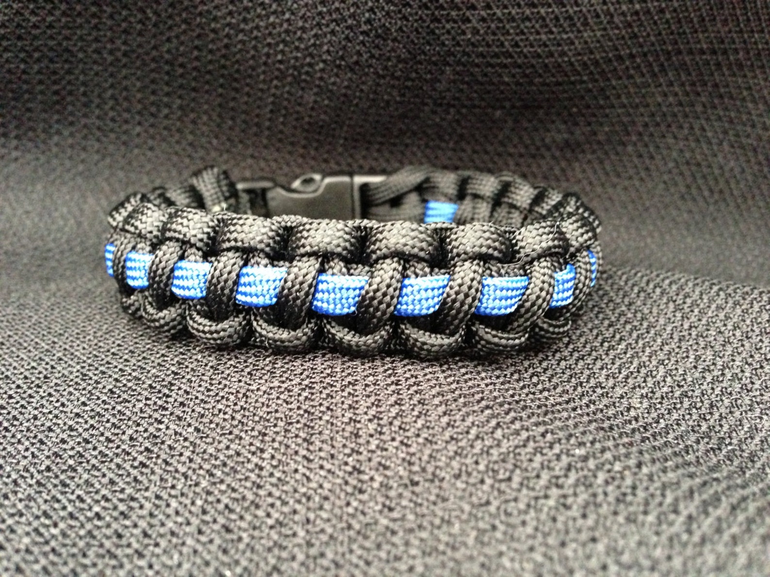 Thin Blue Line Survival 550 Paracord Bracelet custom Size Etsy