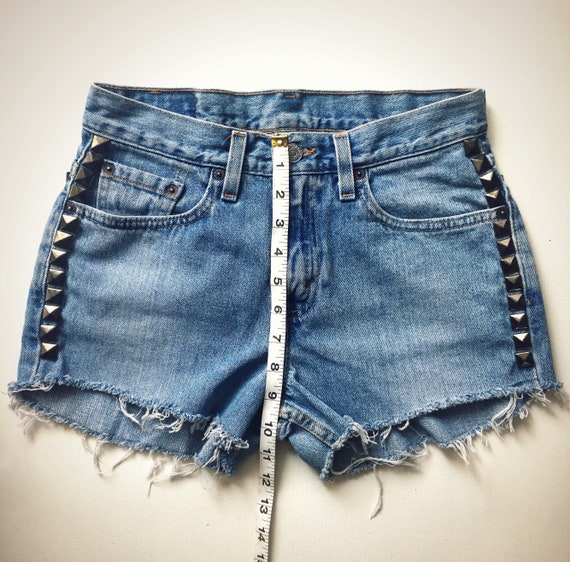 【mahagrid】24SS★ STUD DOUBLE KNEE DENIM SHORT STUD DOUBLE KNEE DENIM SHORT[BLACK] - MAHAGRID