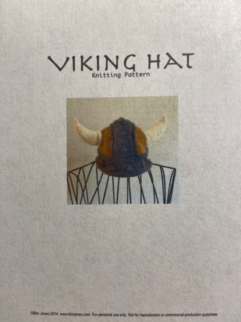 Viking Hat Knitting Pattern Etsy