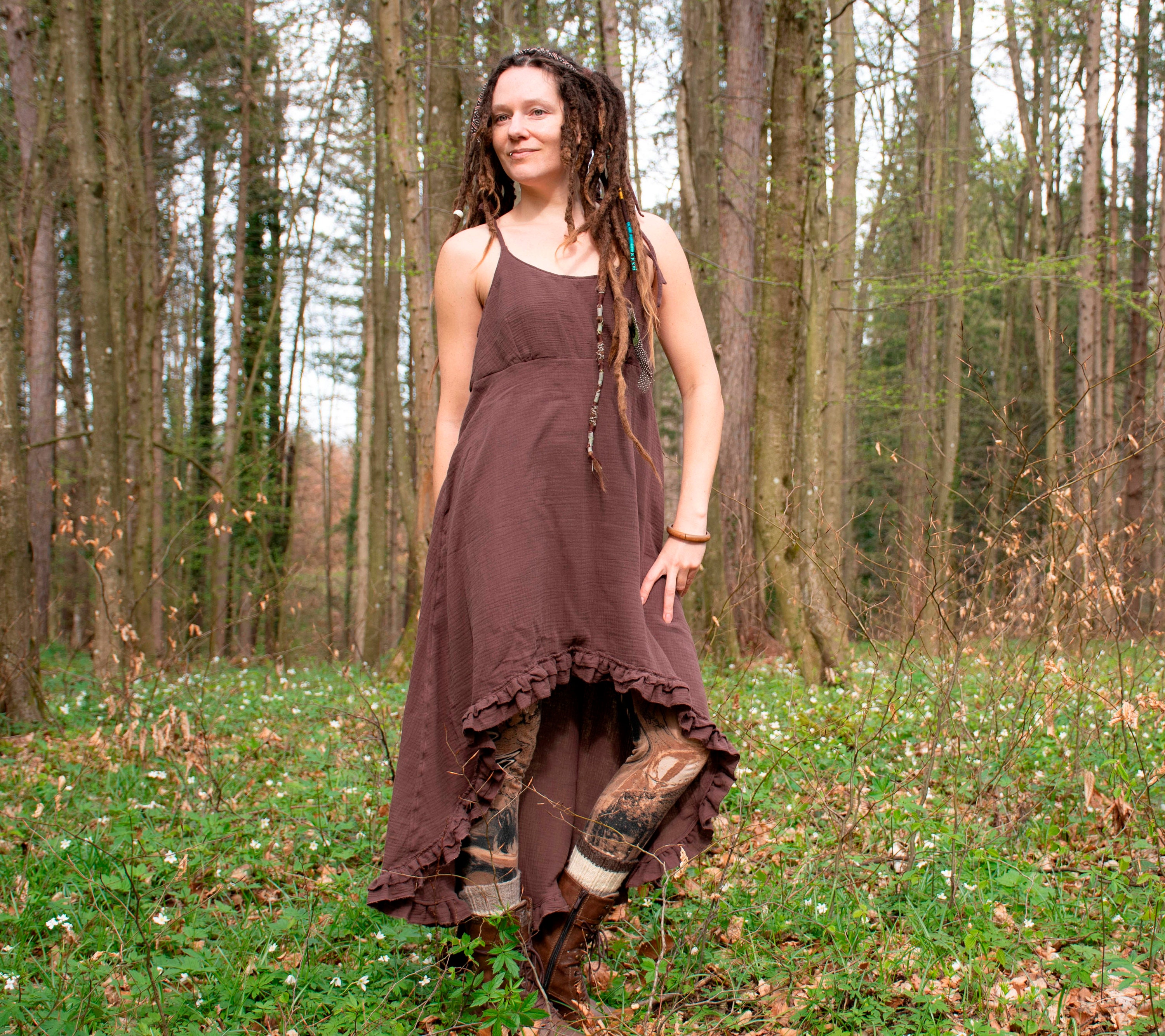 Long Bohemian Dress Forest Elven Dress Summer Cotton Clothing Fairy Dress Etsy