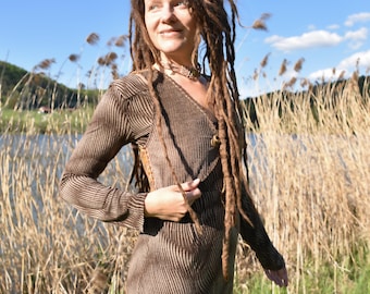 brown woman vest, hippy short vest, elven top, festival costume