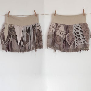 women warrior skirt, brown tribal festival skirt, earthy elven skirt, jungle queen clothing image 5