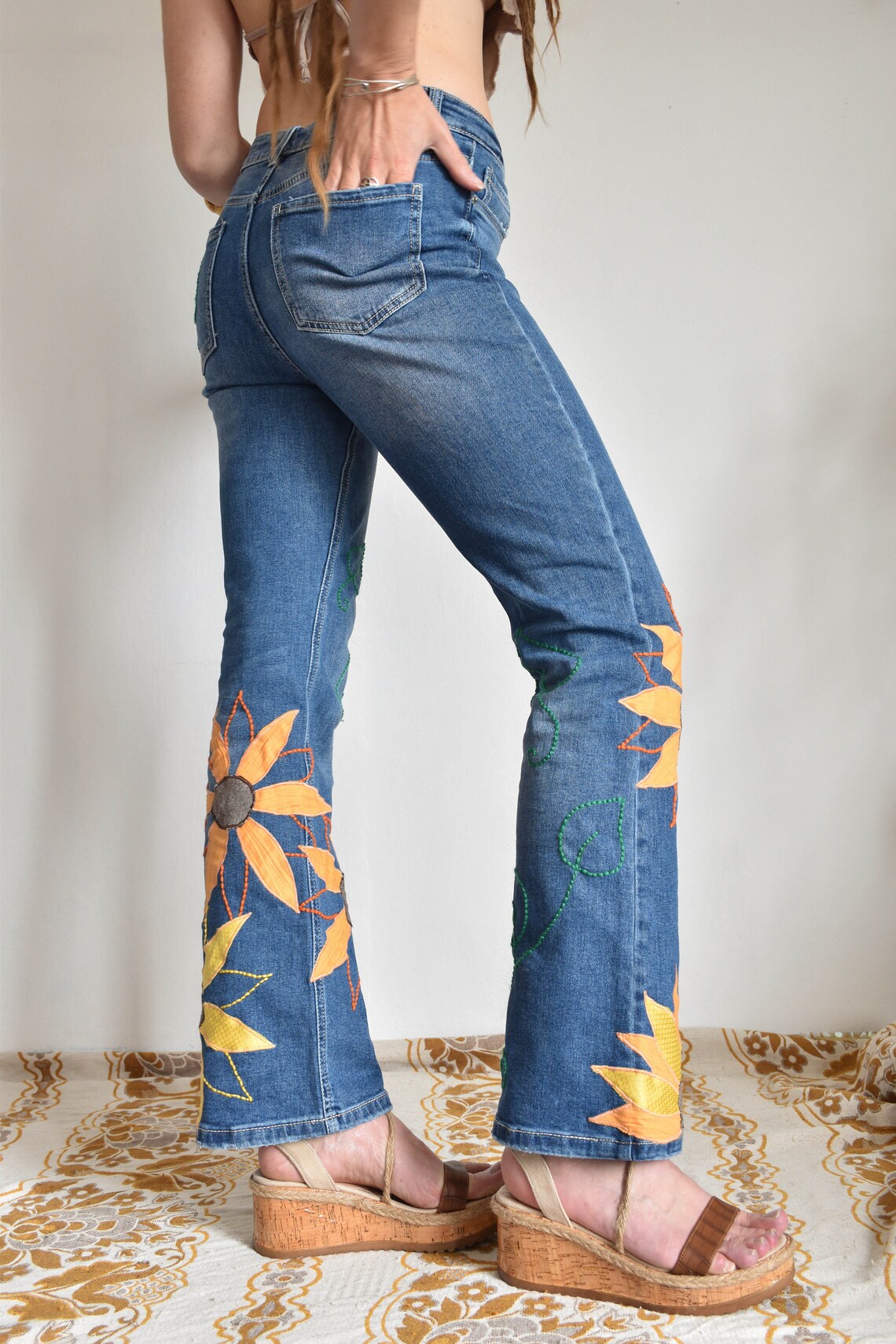 Sunflower Leopard Cactus Bell Bottom Pant Set main image 1