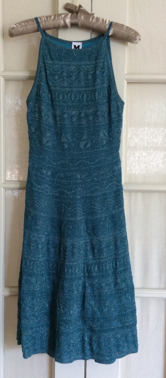 Vintage Missoni Teal Sparkle Dress Gem