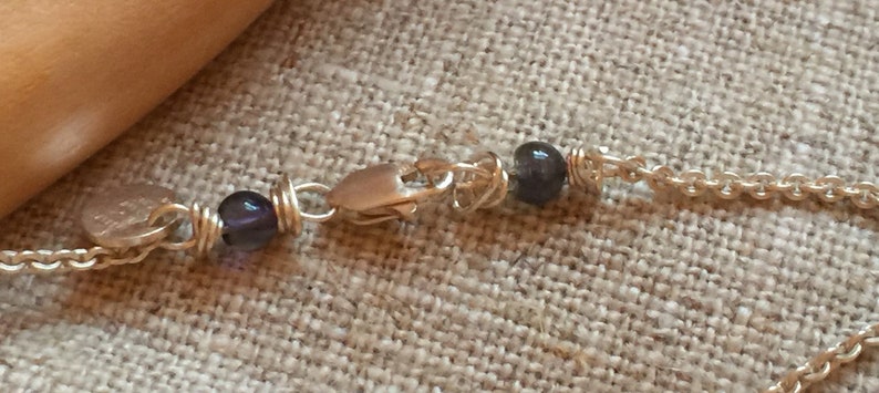 Delicate Iloite Necklace set in Sterling Silver