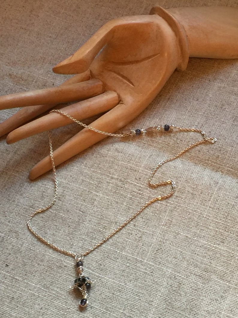 Delicate Iloite Necklace set in Sterling Silver