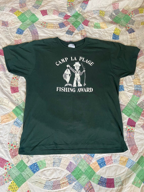 Vintage 1980s Camp La Plage Fishing Award single … - image 1
