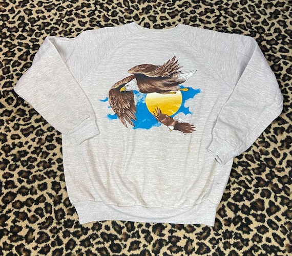 Vintage 1987 Bald Eagle graphic sweatshirt