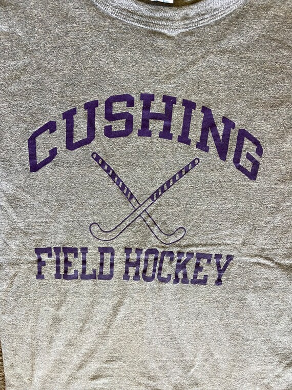 Vintage 1980s Champion Cushing Field Hockey t-shi… - image 2
