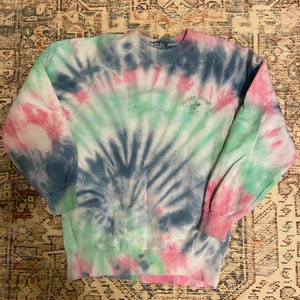 Vintage 1980s Mickey Mouse Tokyo Disneyland Tie dye sweatshirt image 1