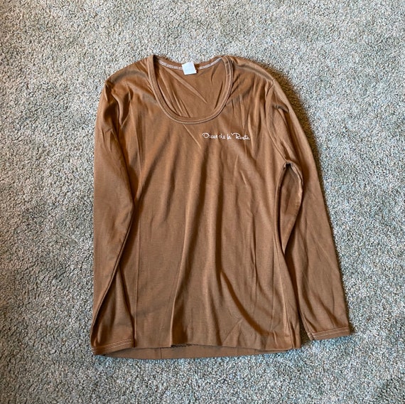 Oscar de la Renta, Vintage 1980s Oscar de la Renta long sleeve shirt