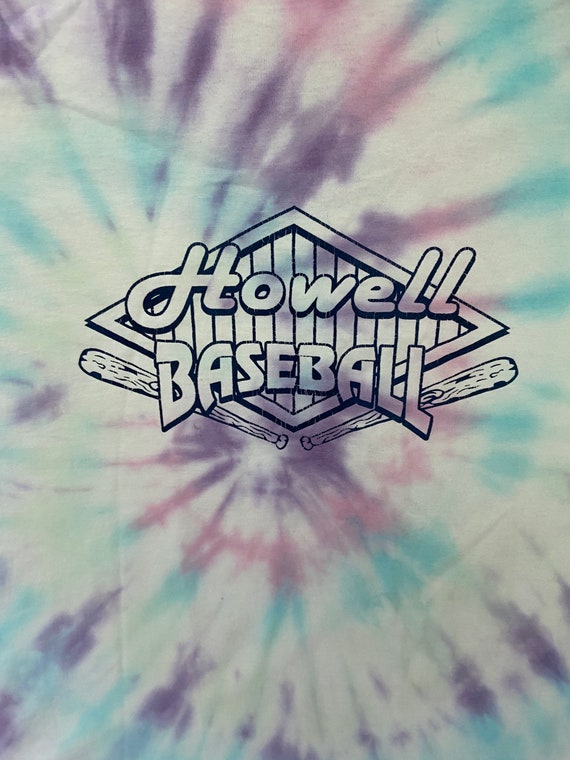 Vintage 1990s Howell Baseball tie dye graphic t-s… - image 4