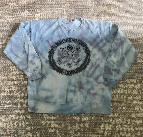 Vintage 1990s United States Army tie dye sweatshirt