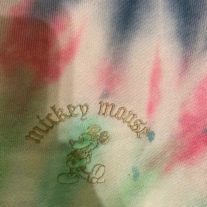 Vintage 1980s Mickey Mouse Tokyo Disneyland Tie dye sweatshirt image 3