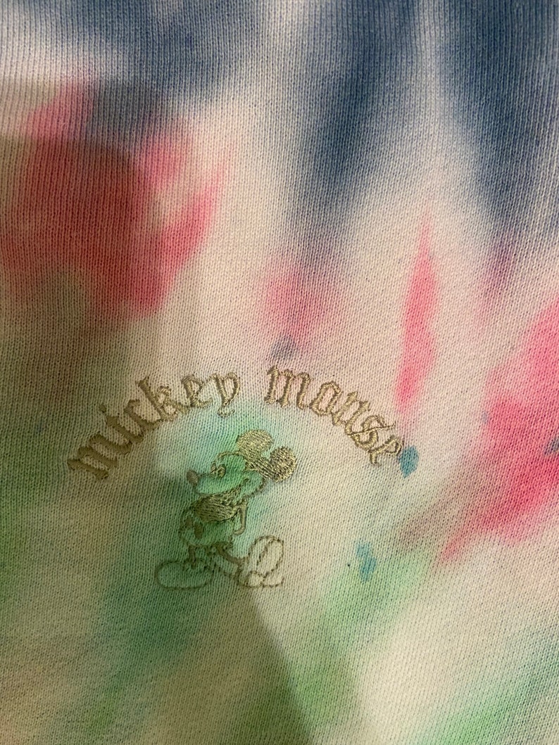 Vintage 1980s Mickey Mouse Tokyo Disneyland Tie dye sweatshirt image 3