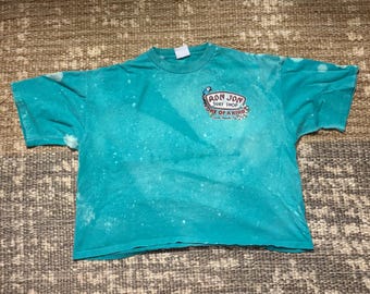 Vintage 1990s Ron Jon Surf Shop bleach tie dye cropped t-shirt