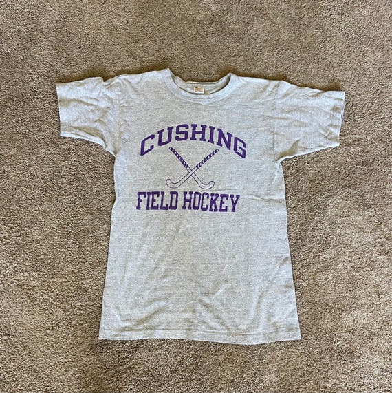 Vintage 1980s Champion Cushing Field Hockey t-shi… - image 1