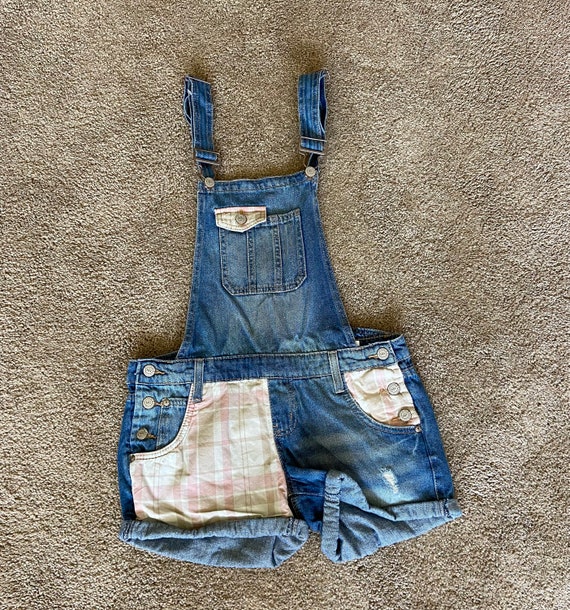 Y2K LEI patchwork overalls