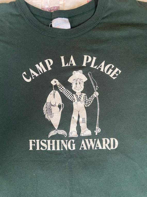 Vintage 1980s Camp La Plage Fishing Award single … - image 4