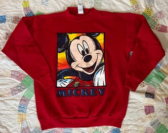 Vintage 1990s Disney Mickey Mouse graphic crewneck sweatshirt