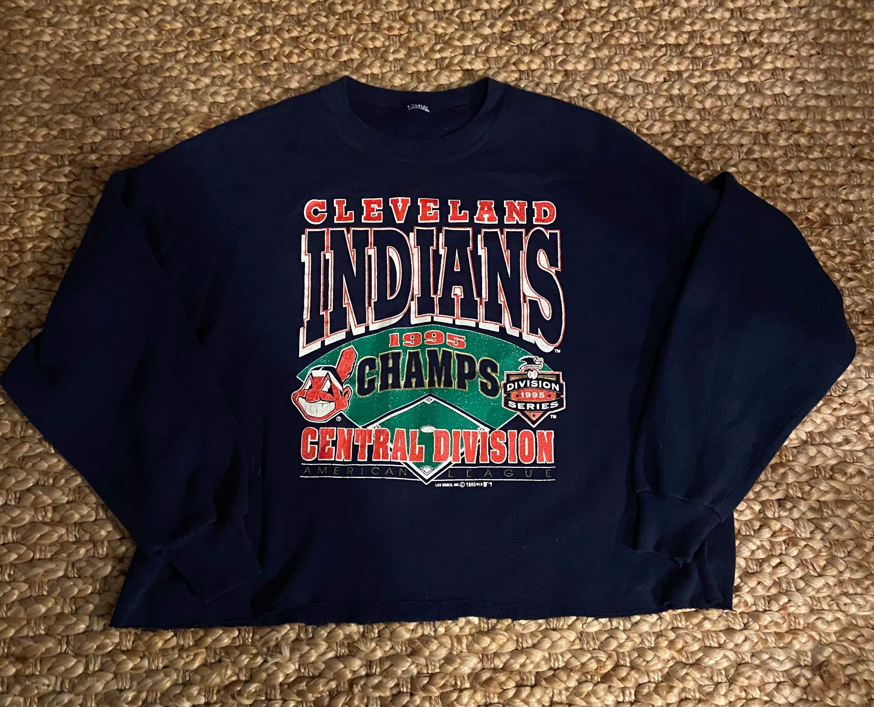 Vintage 1995 Cleveland Indians central division champs graphic sweatshirt
