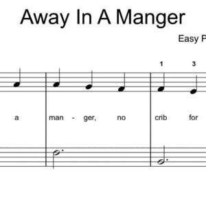 Away In a Manger - Easy Piano arrangement Level B