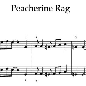 Peacherine Rag - Easy Piano